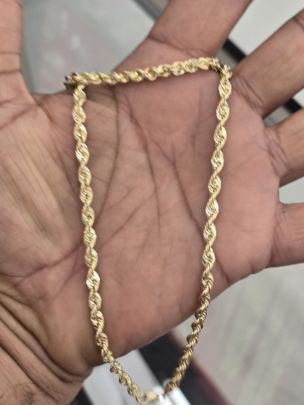 10k Real Gold Rope Chain 4mm 20 Inches - Picture 3 of 9